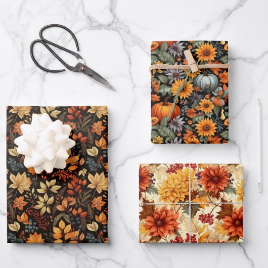 Vintage Fall Inpakpapier Vel (Voorkant)