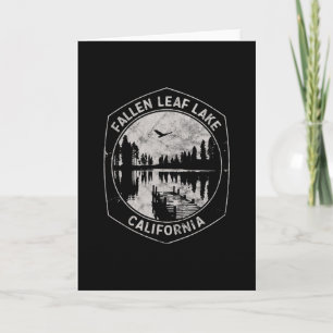 Vintage Fallen Leaf Lake Californië Buiten Vakanti Kaart