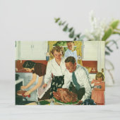 Vintage Family Cook Thanksgiving Dîner Invitation (Debout devant)