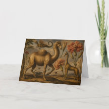 Vintage Fantasie Botanische Dieren Olie Schilderij