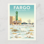Vintage Fargo North Dakota Briefkaart (Voorkant)