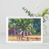 Vintage Farm Country House Invitation d'anniversai (Debout devant)