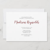 Vintage Farm Country House Invitation d'anniversai (Dos)