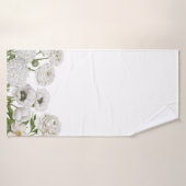 Vintage Farmhouse white flower (Serviette de bain)
