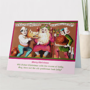 Vintage Father Christmas zeldzame oude Britse (kop Kaart