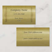 Vintage Faux Etched Brass Visitekaartje (Voorkant / Achterkant)