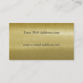 Vintage Faux Etched Brass Visitekaartje (Achterkant)