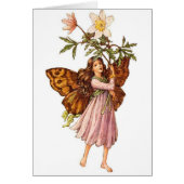 Vintage - Fée fille avec fleurs, (Devant)