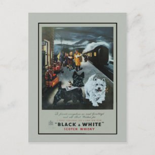 Vintage Feestdagen Reclame Briefkaart