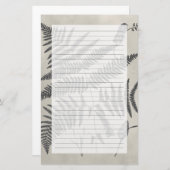 Vintage Ferns Briefpapier (Voorkant / Achterkant)
