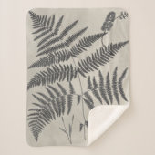 Vintage Ferns Sherpa Deken (Voorkant)