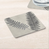 Vintage Ferns Vierkante Kartonnen Onderzetter (Schuin)