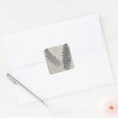 Vintage Ferns Vierkante Sticker (Envelop)