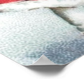 vintage festif Noël fille de vacances Poster (Coin)