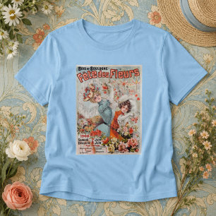 Vintage Fête des Fleurs 1902 Art Nouveau Bloemende T-shirt