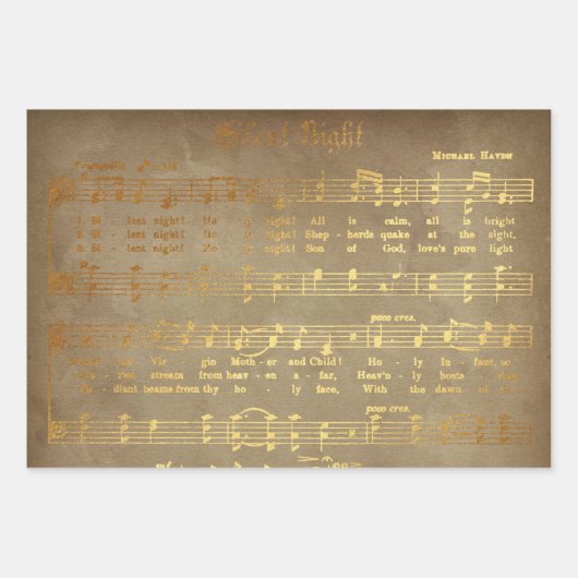 Vintage feuille de Noël (Devant 3)