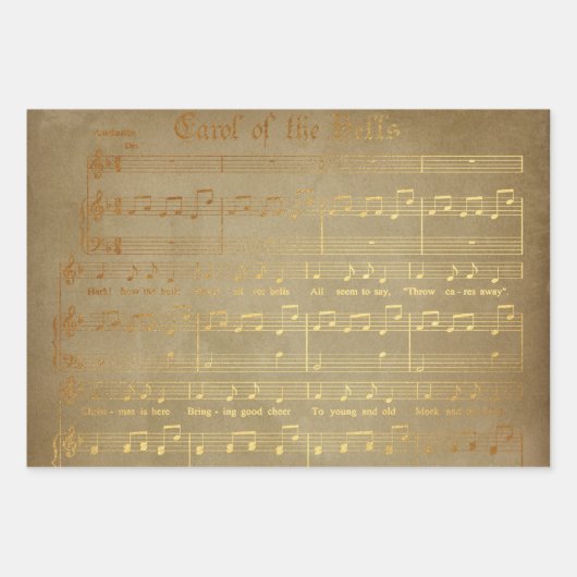 Vintage feuille de Noël (Devant 2)