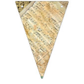 Vintage feuille Musique rose rose fête drapeau (Premier drapeau)