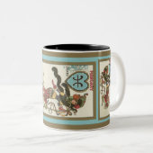 Vintage février Pisces Zodiac Sun Mug (Devant droit)