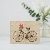 Vintage fiets briefkaart (Staand voorkant)