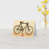 Vintage fiets kaart (Gele Bloem)