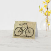 Vintage fiets kaart (Gele Bloem)