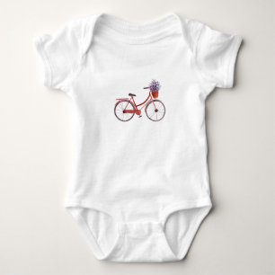 Vintage fiets met lavender romper