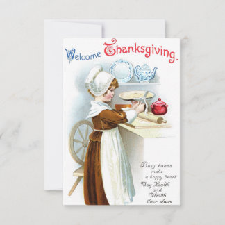 vintage fijne thanksgiving waterverf kaart