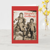 Vintage Finland kerstkaart 1945 Kaart (Gele Bloem)