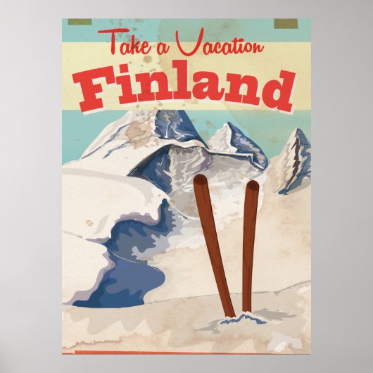 Vintage Finland Travel Poster (Devant)