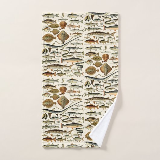 Vintage Fish by Adolphe Millot (Serviette à main)