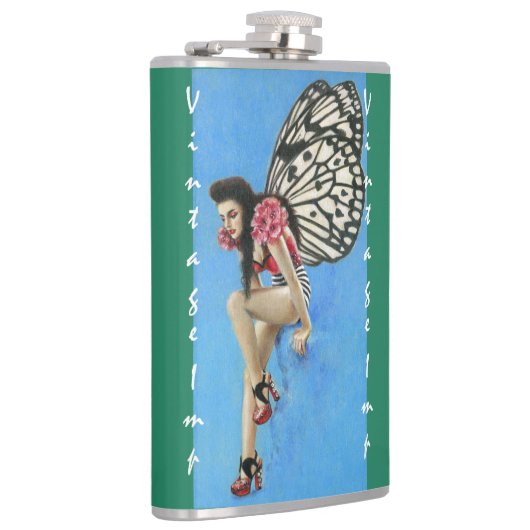 Vintage Flacon Enveloppé Rockabilly Imp (Droite)