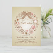 VINTAGE FLAKES DE NEIGE WREATH VACANCES INVITATION (Debout devant)