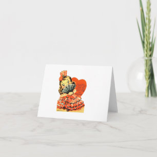 Vintage Flamenco Girl Valentijn Kaart