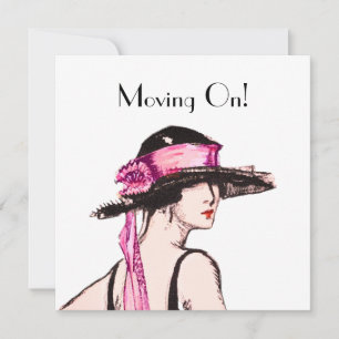 Vintage Flapper Girl uit de jaren 20  Nieuwe adres Kaart