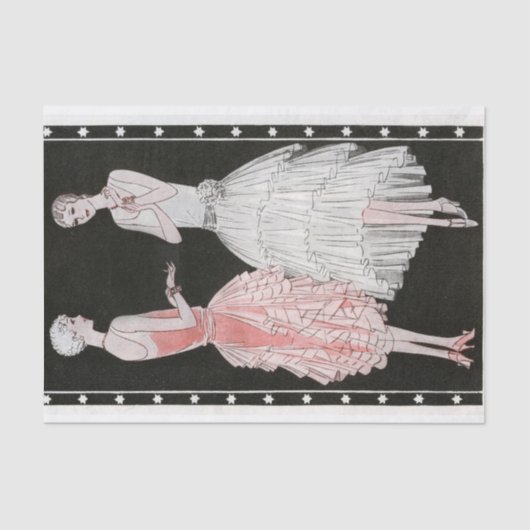 Vintage Flapper Mode Tissuepapier (Voorkant)