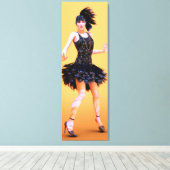 Vintage Flapperdansen Canvas Afdruk (Insitu (Houten vloer))