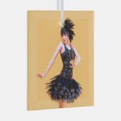Vintage Flapperdansen Glas Ornament (Voorkant Rechts)
