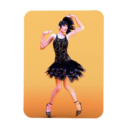Vintage Flapperdansen Magneet (Verticaal)