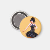Vintage Flapperdansen Magneet (Voorkant / Achterkant)