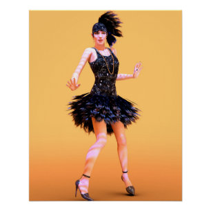 Vintage Flapperdansen Perfect Poster