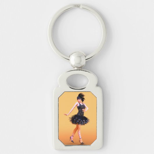 Vintage Flapperdansen Sleutelhanger (Voorkant)