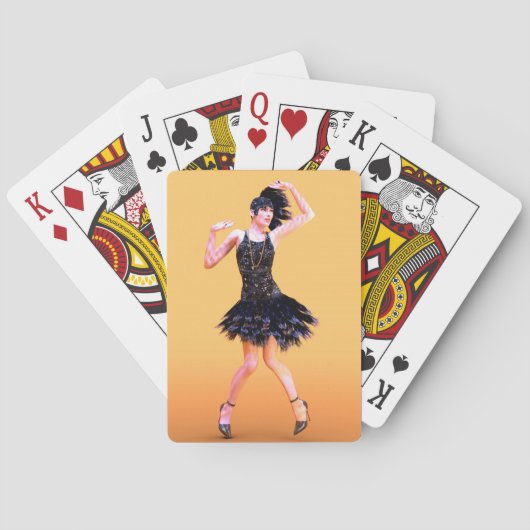 Vintage Flapperdansen Speelkaarten (Achterkant)