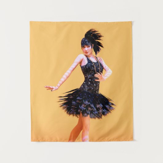Vintage Flapperdansen Wandkleed (Voorkant)