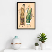 Vintage flappervrouwen poster