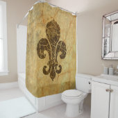 Vintage Fleur De Lis Douchegordijn (In situ)