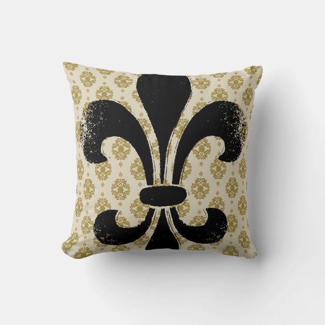 Vintage Fleur de lis Kussen (Voorkant)