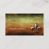 Vintage Fleur de lis Logo Carte de visite (Dos)
