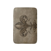Vintage Fleur-de-lis Sepia Badmat (Voorkant Verticaal)