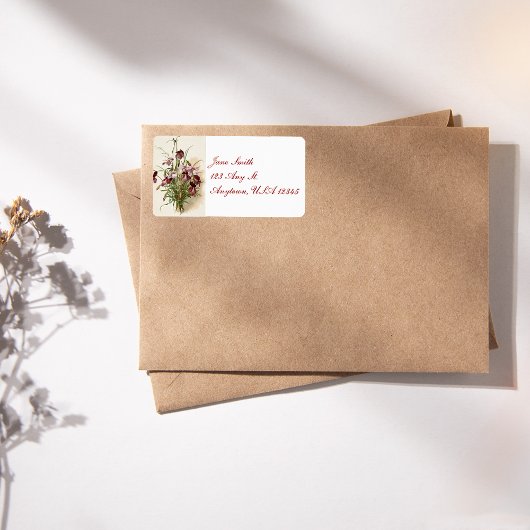 Vintage Fleur sauvage Étiquettes de adresse